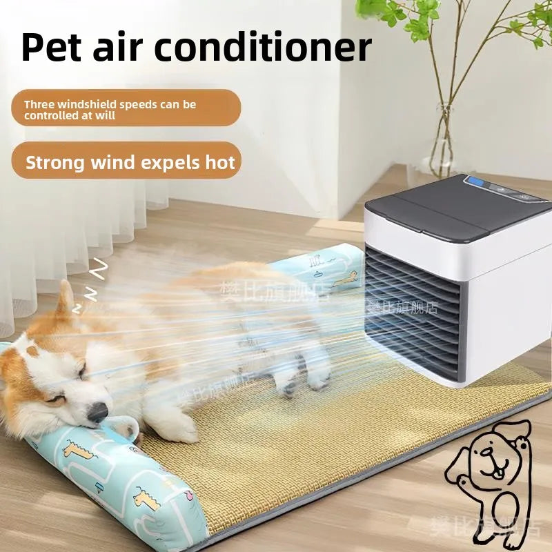 Portable Pet Cooling Fan with Ice Mist Spray