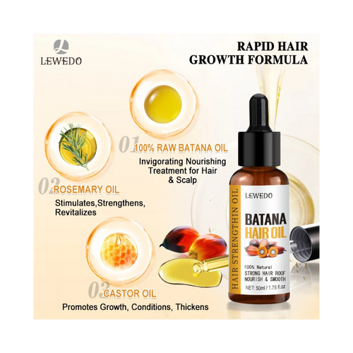 Lewedo Batana Hair Oil Stronger, Fuller, Healthier Hair