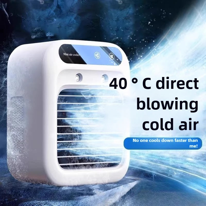 Portable Pet Cooling Fan with Ice Mist Spray