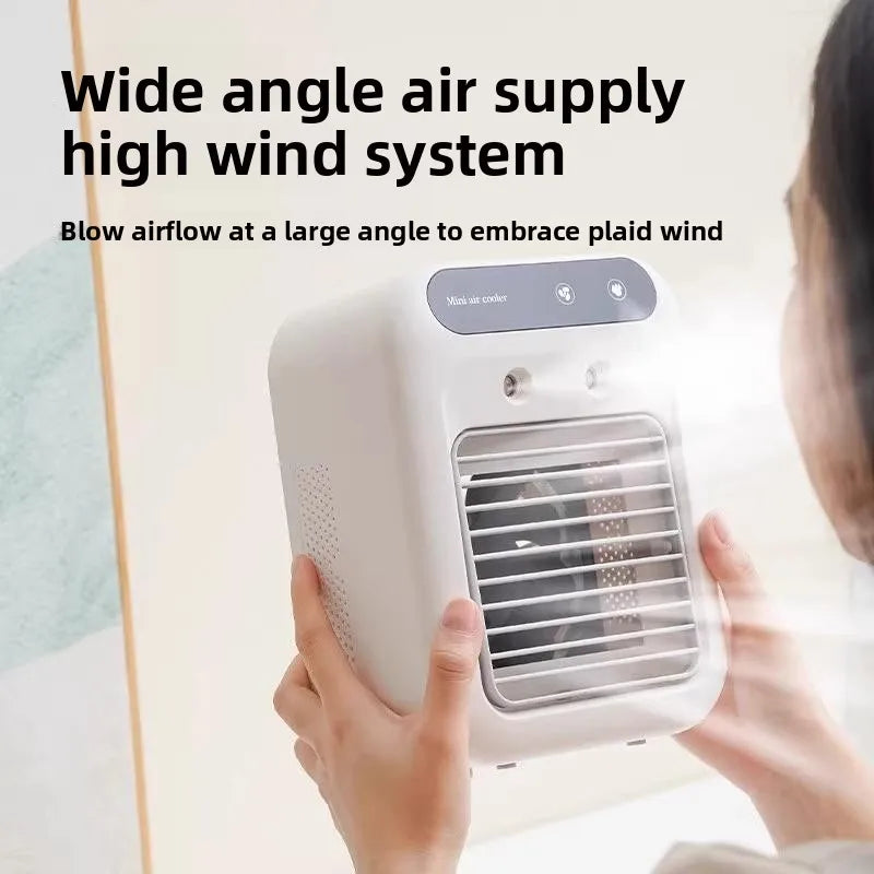 Portable Pet Cooling Fan with Ice Mist Spray