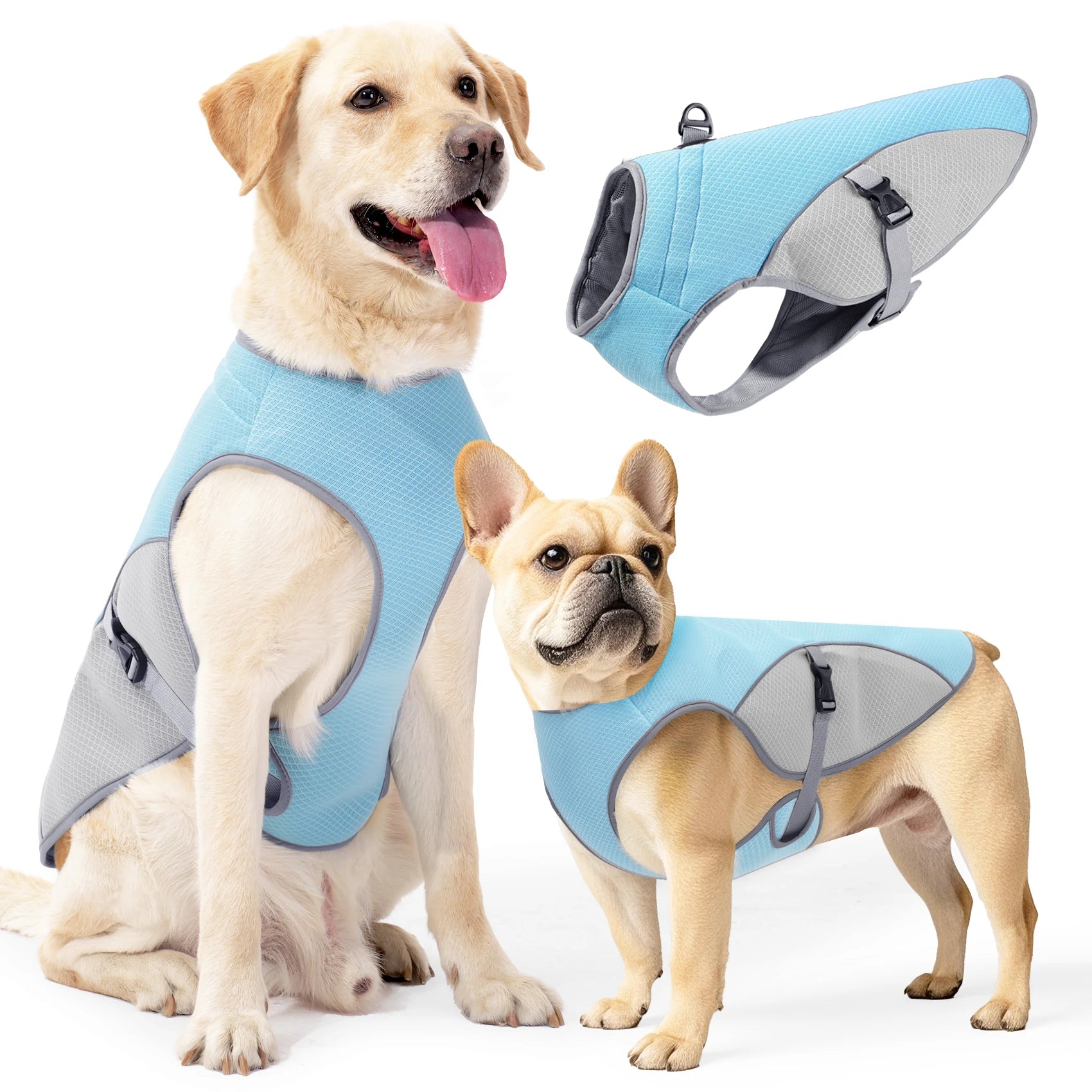 Dog Cooling Vest with Harness & Portable Water Bottle